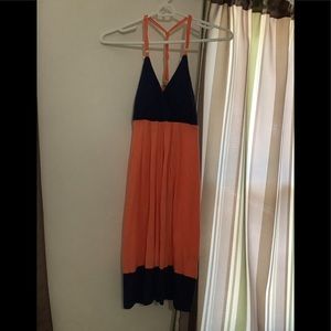 Summer dress large coral/blue Energie